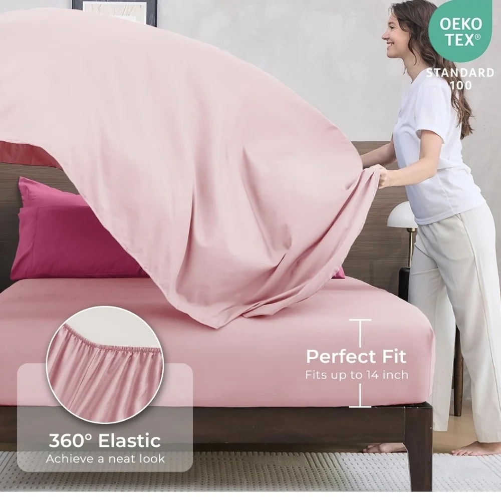 HEVUMYI 7 Pieces Queen Comforter Set, All Season Reversible Bed in a Bag, Ultra